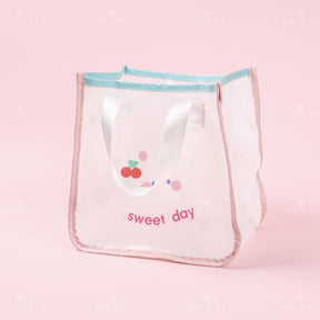 Dibujos animados animal print cute lady portátil transparente bolsa de almacenamiento (Personalizado)