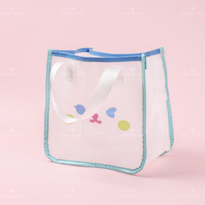 Dibujos animados animal print cute lady portátil transparente bolsa de almacenamiento (Personalizado)