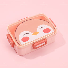 Fiambrera Infantil De Dibujos Animados + Tenedor Y Cuchara (Personalizado)