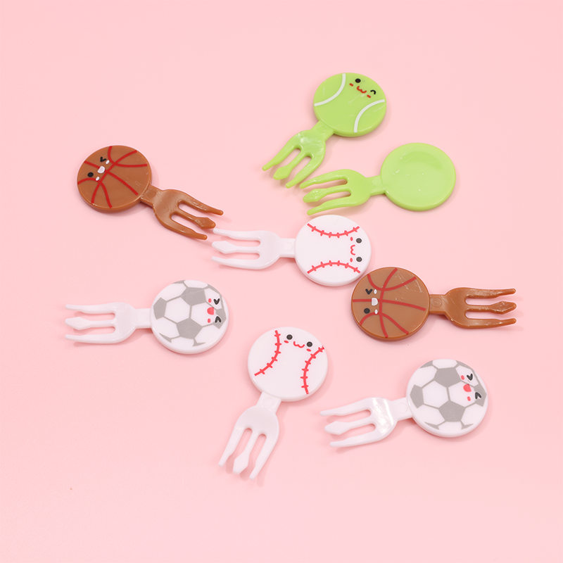 8 Piezas Tenedor De Fruta De Dibujos Animados Palillos De Dientes Para Ni?os Tenedores De Resina Reutilizable (Personalizado)