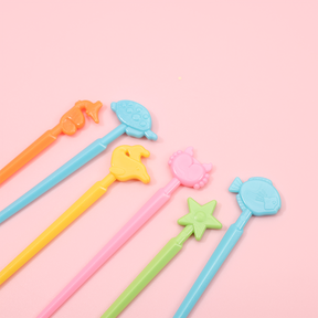 10 Piezas Palillos De Dientes Para Ni?os Tenedor De Fruta De Dibujos Animados Tenedores De Resina Reutilizable (Personalizado)