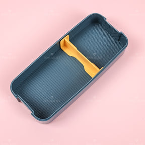 Fiambrera Con Compartimento Rectangular Caja De Almuerzo Aislada Dos Pisos Lunch Box Lonchera Con Cubiertos (Personalizado)