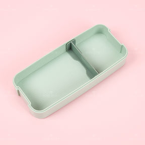 900ML Fiambrera Con Compartimento Rectangular Caja De Almuerzo Aislada Tres Pisos Lunch Box Lonchera Con Cubiertos (Personalizado)