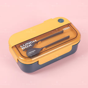 1100ML Fiambrera Con Compartimento Rectangular Caja De Almuerzo Aislada Portátil Lunch Box Lonchera Con Cubiertos (Personalizado)