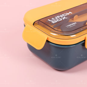 1100ML Fiambrera Con Compartimento Rectangular Caja De Almuerzo Aislada Portátil Lunch Box Lonchera Con Cubiertos (Personalizado)