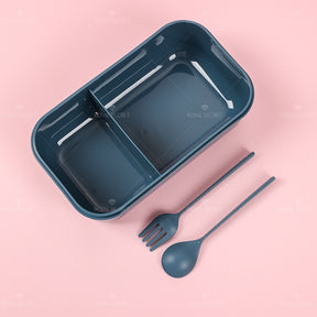 1100ML Fiambrera Con Compartimento Rectangular Caja De Almuerzo Aislada Portátil Lunch Box Lonchera Con Cubiertos (Personalizado)
