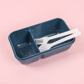 850ML Fiambrera Con Compartimento Rectangular Caja De Almuerzo Aislada Portátil Lunch Box Lonchera Con Cubiertos (Personalizado)