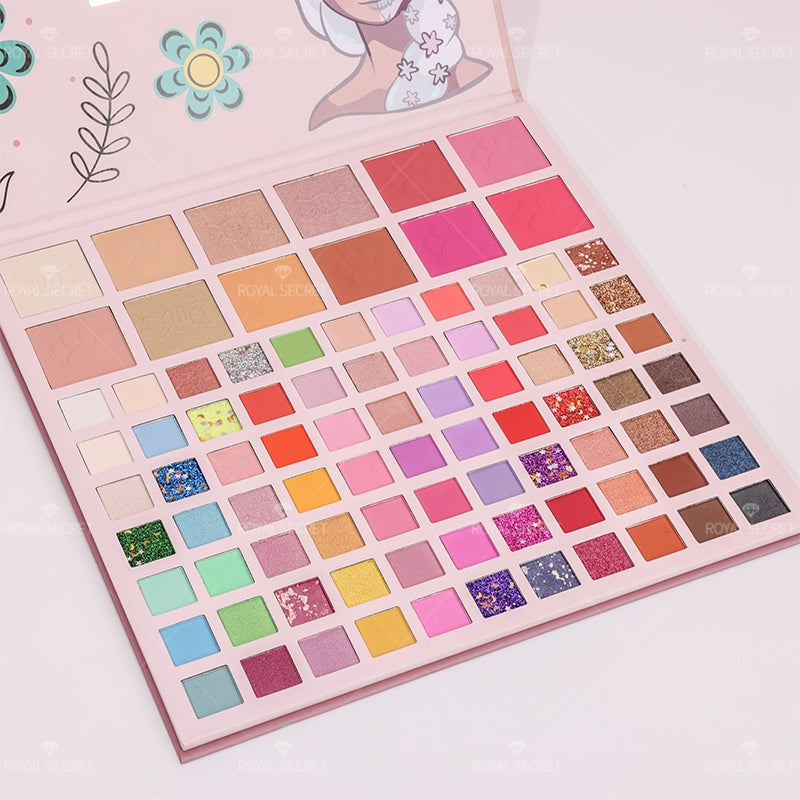 Royal Secret 89 Colores Serie Princesa Paleta De Sombras De Ojos Con Espejo（Mayoreo）
