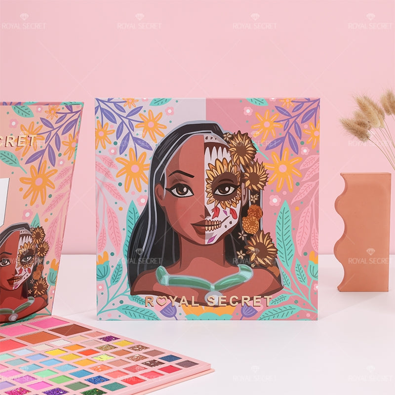 Royal Secret 89 Colores Serie Princesa Paleta De Sombras De Ojos Con Espejo（Mayoreo）