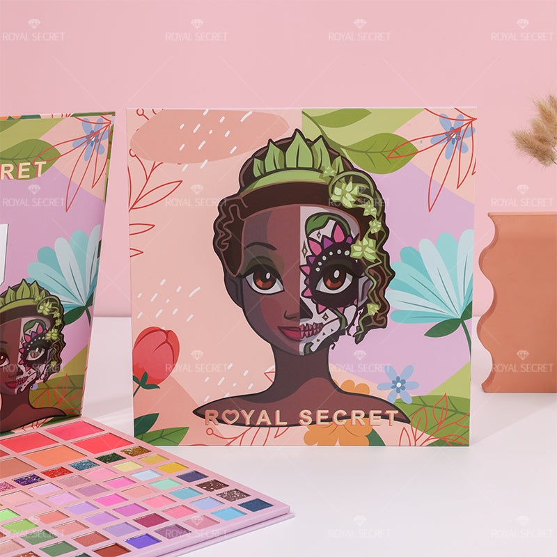 Royal Secret 89 Colores Serie Princesa Paleta De Sombras De Ojos Con Espejo（Mayoreo）