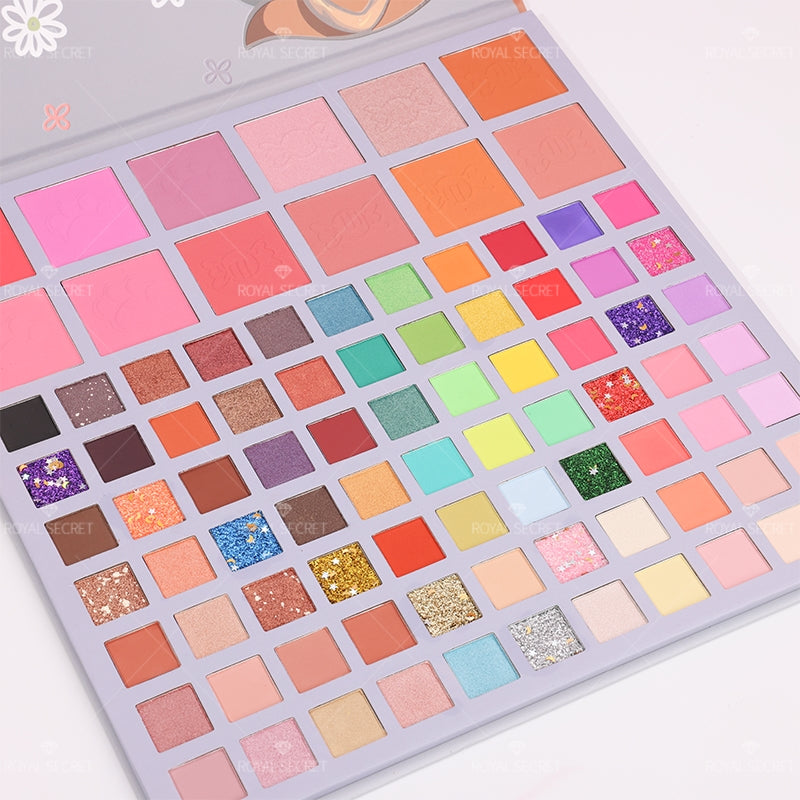 Royal Secret 89 Colores Serie Princesa Paleta De Sombras De Ojos Con Espejo（Mayoreo）