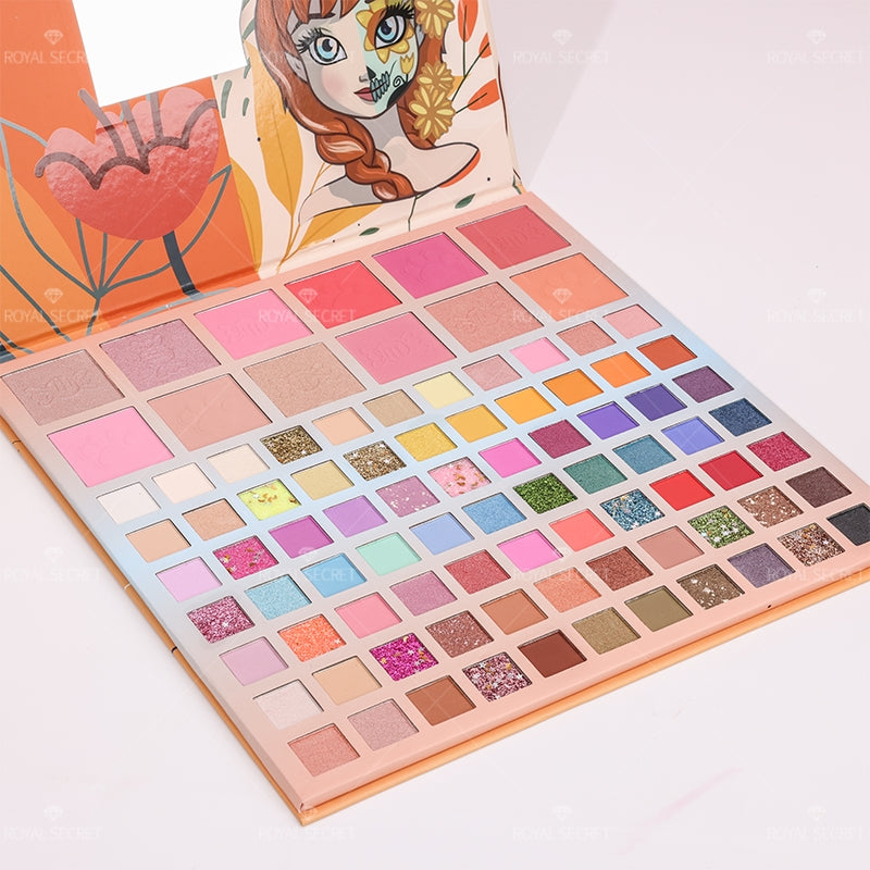 Royal Secret 89 Colores Serie Princesa Paleta De Sombras De Ojos Con Espejo（Mayoreo）