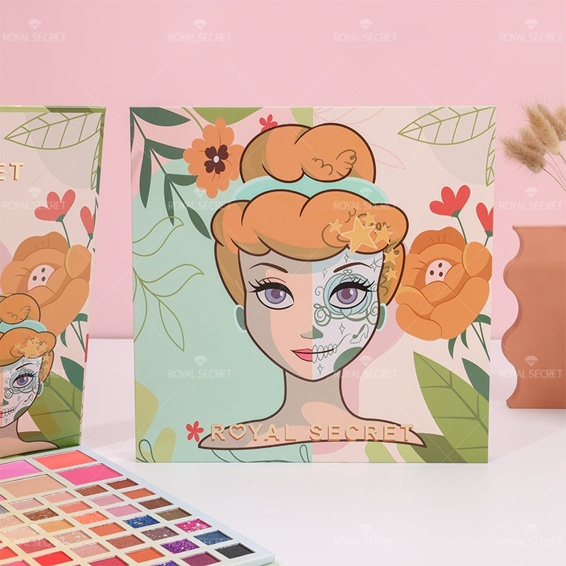 Royal Secret 89 Colores Serie Princesa Paleta De Sombras De Ojos Con Espejo（Mayoreo）