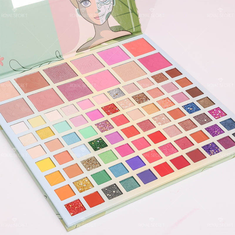 Royal Secret 89 Colores Serie Princesa Paleta De Sombras De Ojos Con Espejo（Mayoreo）