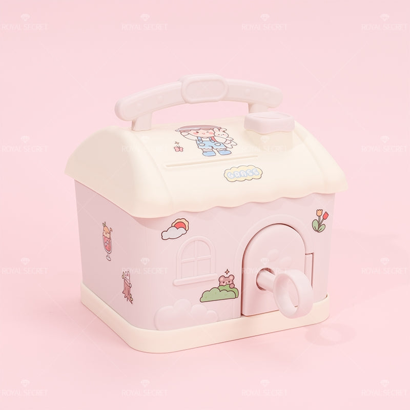 Dibujos Animados Caba?a Shape Cajón Con Pegatinas (Personalizado)