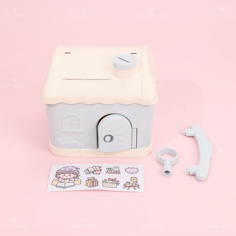 Dibujos Animados Caba?a Shape Cajón Con Pegatinas (Personalizado)