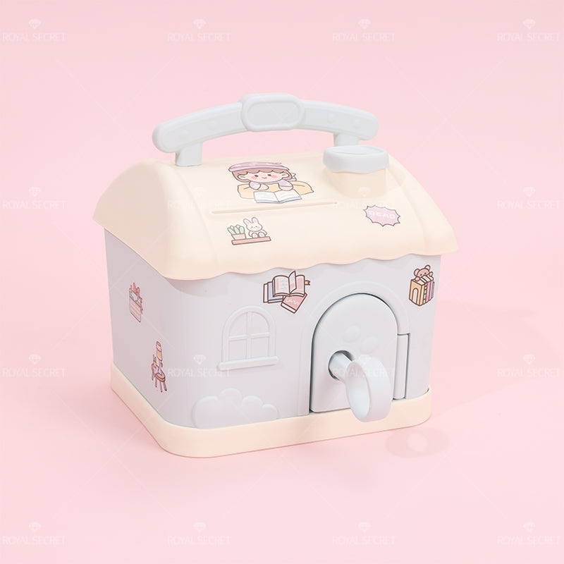 Dibujos Animados Caba?a Shape Cajón Con Pegatinas (Personalizado)