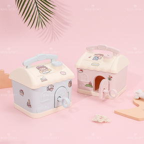 Dibujos Animados Caba?a Shape Cajón Con Pegatinas (Personalizado)