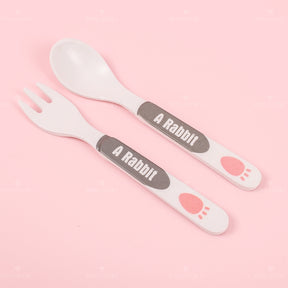 Plato llano Infantil De Fibra De Bambú Plato Con Forma De Conejo (Personalizado)