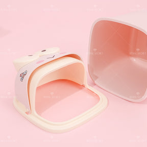 Frog Shape Flip Desktop Bin Con Pegatinas (Personalizado)