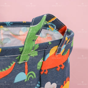 Dibujos Animados Dinosaurios Patrón Portátil Plegable Cesta De Lavandería (Personalizado)