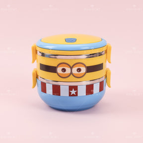 Lindo Caja De Almuerzo De Dibujos Animados Fiambrera De Comida De 2 Niveles Lunch Box Ni?o Portátil Lonchera(Personalizado)