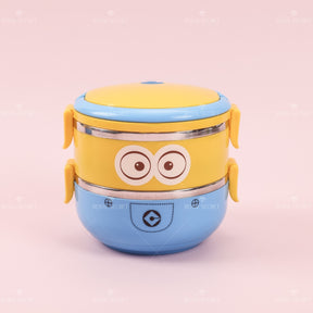 Lindo Caja De Almuerzo De Dibujos Animados Fiambrera De Comida De 2 Niveles Lunch Box Ni?o Portátil Lonchera(Personalizado)