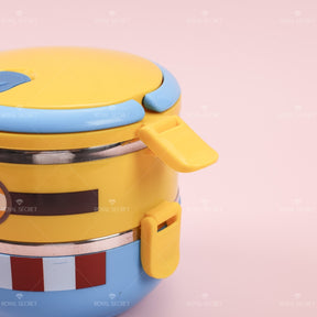 Lindo Caja De Almuerzo De Dibujos Animados Fiambrera De Comida De 2 Niveles Lunch Box Ni?o Portátil Lonchera(Personalizado)