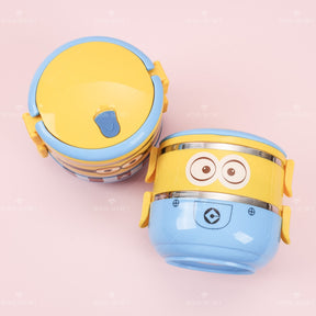 Lindo Caja De Almuerzo De Dibujos Animados Fiambrera De Comida De 2 Niveles Lunch Box Ni?o Portátil Lonchera(Personalizado)