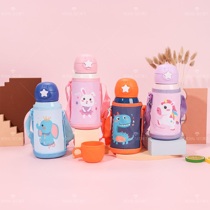 500 ML Ni?os Dibujos Animados Animal Thermos Cup Acero Inoxidable Botella De Agua (Personalizado)