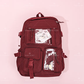 Mochila de gran capacidad para estudiantes Patchwork mochila Cartoon backpack (Personalizado)