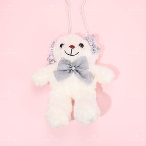 Arco bolso de peluche de forma de oso lindo mu?eca de dibujos animados una bolsa de hombro（Mayoreo）