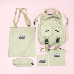 Mochila escolar set de 5 piezas Mochila de estudiante de color sólido (Personalizado)