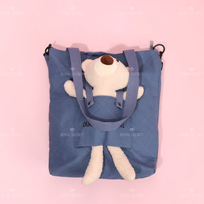 Bonito cartoon bear tote bag color sólido una bolsa de hombro（Mayoreo）
