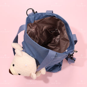 Bonito cartoon bear tote bag color sólido una bolsa de hombro（Mayoreo）