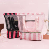 Portátil de gran capacidad portátil viaje Kit de tocador transparente waterproof bolso de cosméticos（Mayoreo）