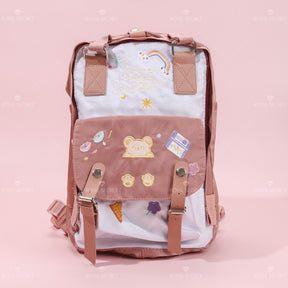 Ni?os dibujos animados mochila de gran capacidad patchwork mochila de color (Personalizado)