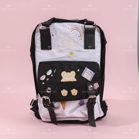 Ni?os dibujos animados mochila de gran capacidad patchwork mochila de color (Personalizado)
