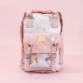 Ni?os dibujos animados mochila de gran capacidad patchwork mochila de color (Personalizado)