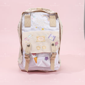 Ni?os dibujos animados mochila de gran capacidad patchwork mochila de color (Personalizado)