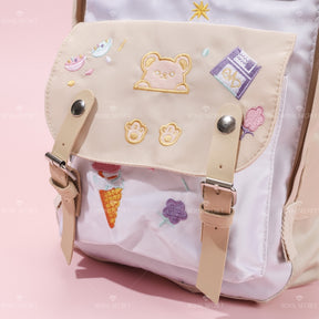 Ni?os dibujos animados mochila de gran capacidad patchwork mochila de color (Personalizado)