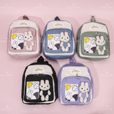 Mochila de estudiante de gran capacidad patchwork mochila de color para ni?os conejo mu?eca mochila escolar（Mayoreo）