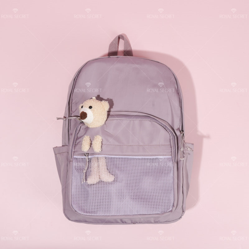Mochila de estudiante de gran capacidad bear doll backpack (Personalizado)