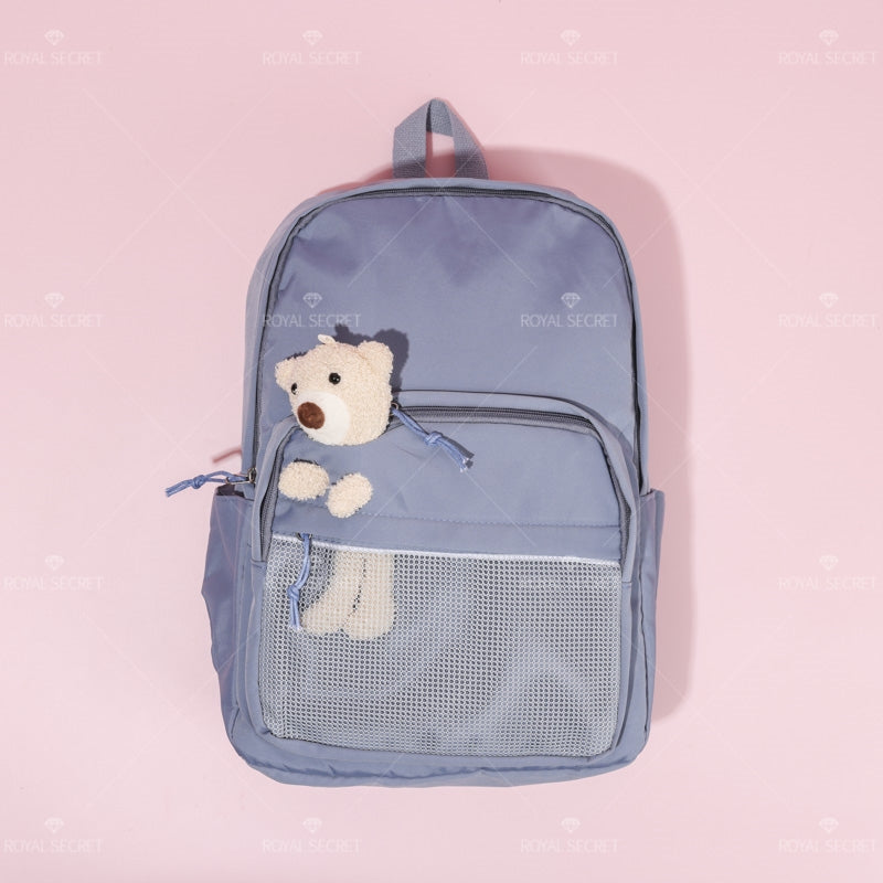 Mochila de estudiante de gran capacidad bear doll backpack (Personalizado)