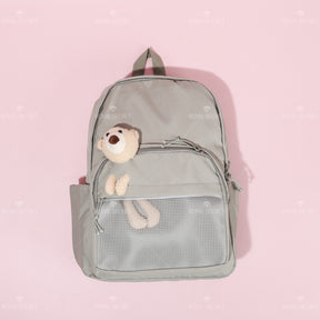 Mochila de estudiante de gran capacidad bear doll backpack (Personalizado)