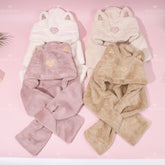 Sombrero térmico de peluche para mujeres Adorable cartoon scarf sombrero (Personalizado)