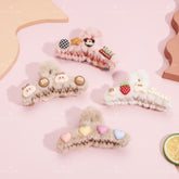4 pcs Peluche accesorios de pelo cartoon hairpin (Personalizado)
