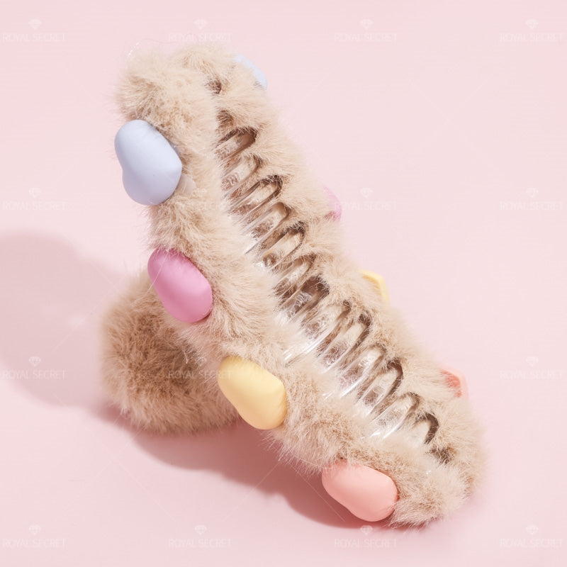 4 pcs Peluche accesorios de pelo cartoon hairpin (Personalizado)