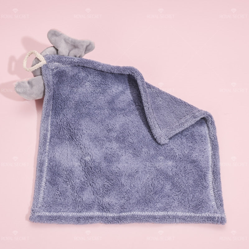 Lindo coral fleece toalla de lavado de manos de elefante Pa?uelo cuadrado de secado rápido (Personalizado)