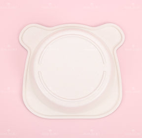 Plato Llano De Fibra De Bambú Con Forma De Animal Con Cuchillo Y Tenedor (Personalizado)